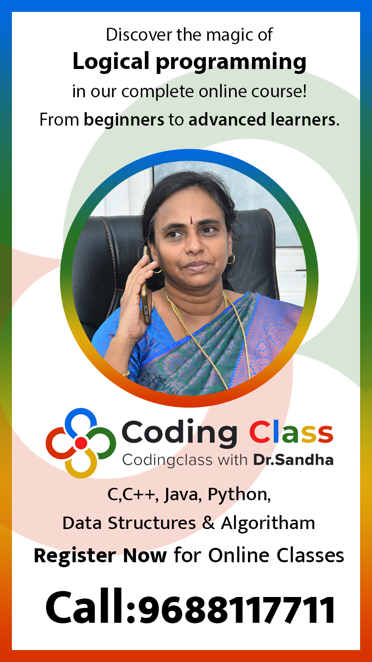 Codingclass with Dr.Sandha by  codingclass.in Madurai